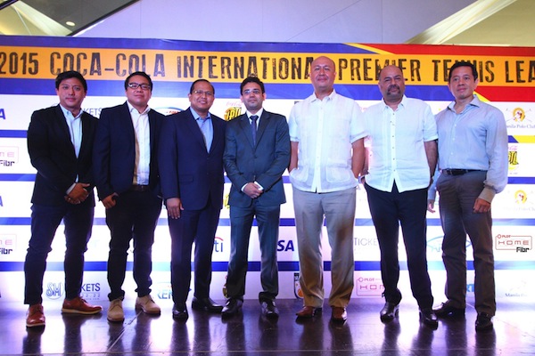  The International Premier Tennis League (IPTL) is poised to return for a second spectacular season on December 2015. Seen at the recent press conference at the SM Mall of Asia Arena are (L-R): Smart Sports Marketing’s Christopher John Quimpo, PLDT VP and HOME Marketing Head Gary Dujali, SM Lifestyle Entertainment President Edgar Tejerero, IPTL VP for Operations Abhishek Ponia and the Philippine Mavericks co-owners Jean Henri Lhuillier, Kevin Belmonte and Haresh Hiranand