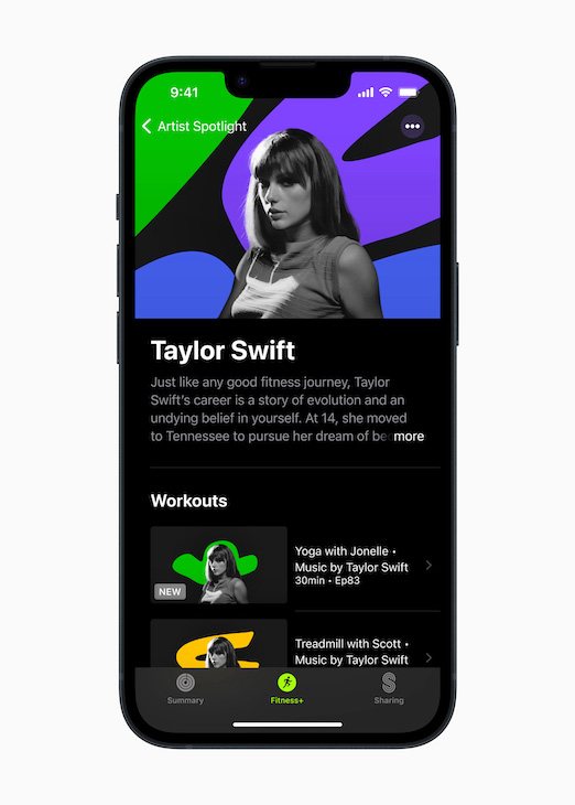 Apple Fitness Plus Taylor Swift