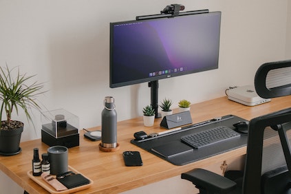 Modern desk setup
