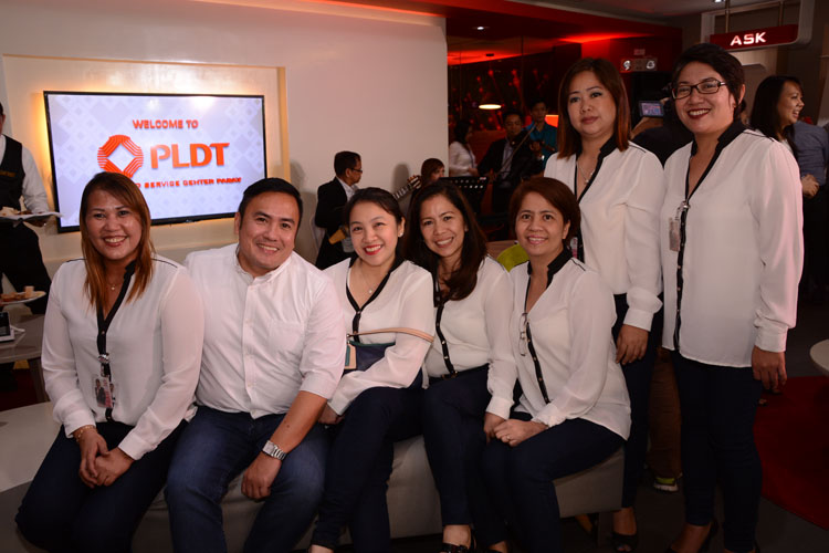 The PLDT Sales & Service Management Team with their head, Anna Fernando (third fro left)
