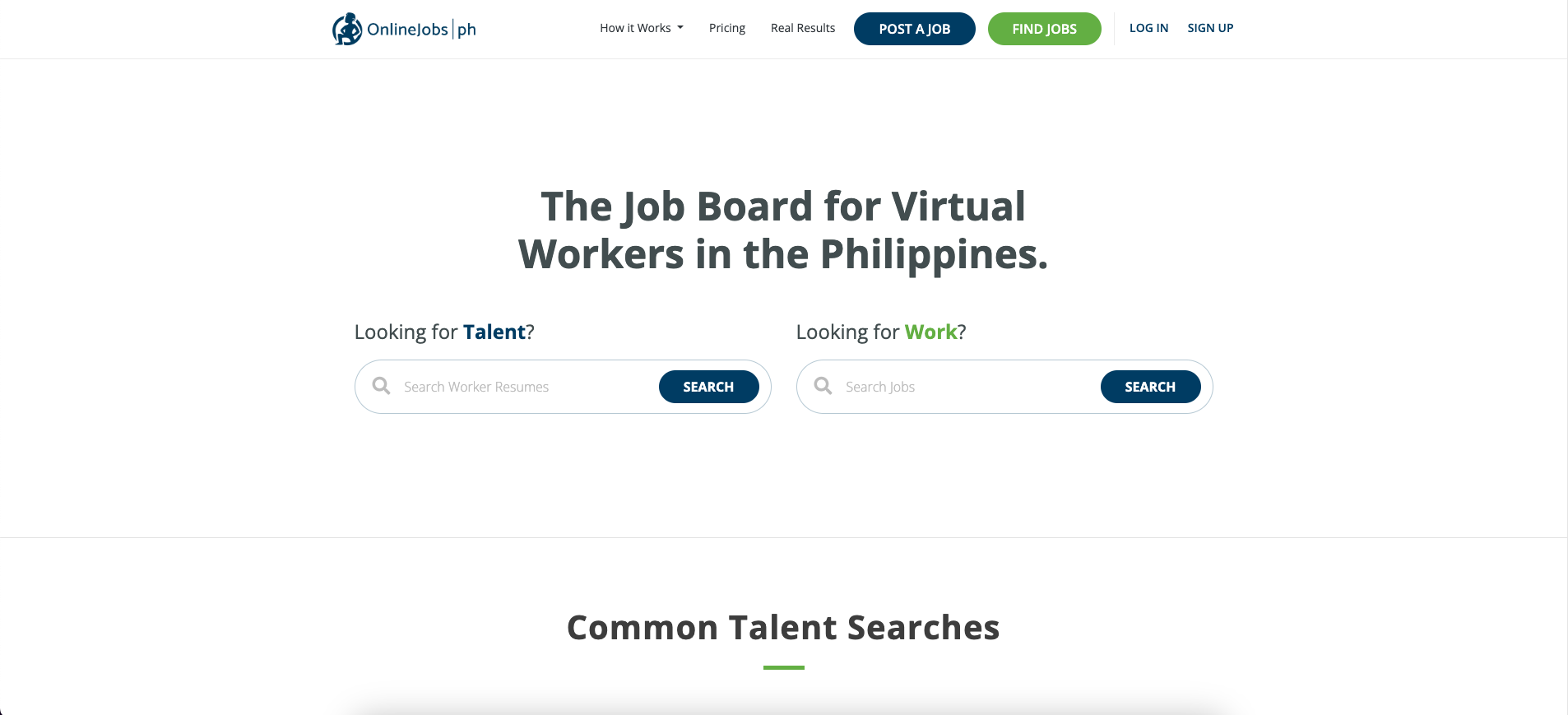 Onlinejobs PH Homepage