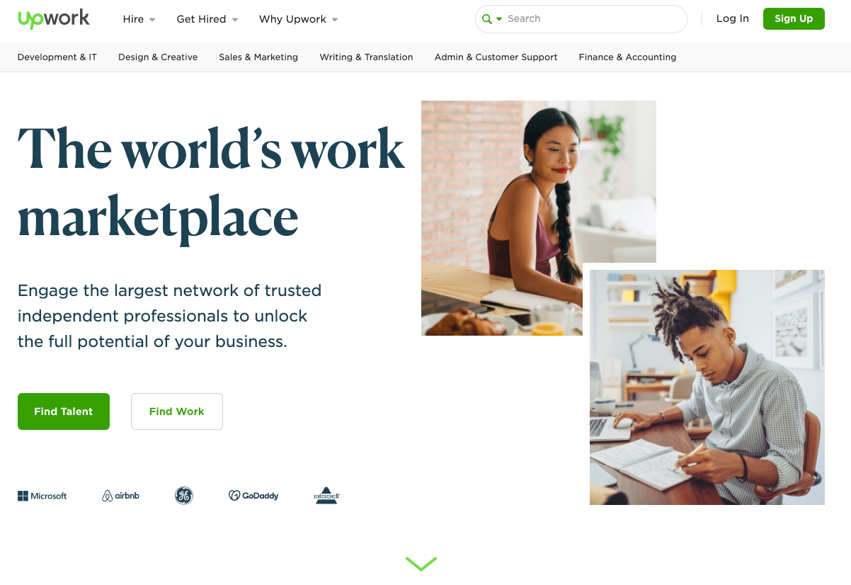 Upwork Homepage