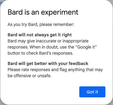 Bard Disclaimer